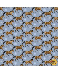Horse Whisperer: Set Horses -- Studio E Fabrics 5683-13
