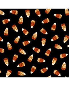 Spooky Night Damask Candy Corn Black -- Studio E 5721-99 black