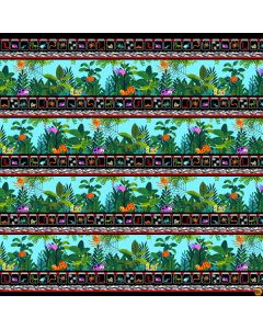 I'm Buggin' Out: Bug Border Stripe Multi (Glow in the Dark) -- Studio E 5767g-98