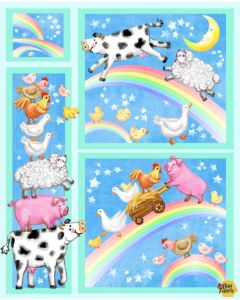 Wee Ones: Over The Rainbow Panel (1 yard) -- Oasis Fabrics 59-8491 - 1 remaining with mark on back
