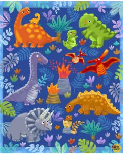Wee Ones: Dinosaur Panel (1 yard) -- Oasis Fabrics 59-8531