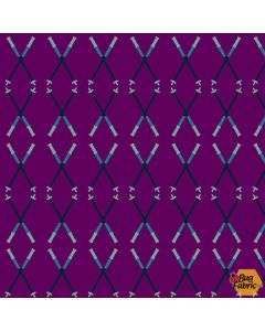 Silent Sports: Trekking Poles Geo -- Studio E Fabrics 5981-58 plum