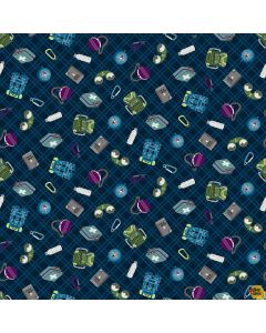 Silent Sports: Outdoor Accessories -- Studio E Fabrics 5983-77 dark blue