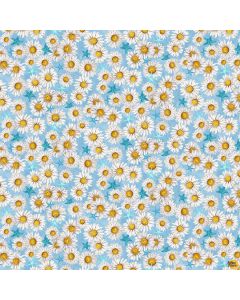 Beach Bound: Daisy Allover Blue -- Henry Glass Fabrics 603-11 blue