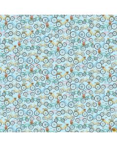 Beach Bound: Bicycles -- Henry Glass Fabrics 604-11 blue