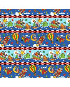 Alpha-Babies: Novelty Border Stripe - Henry Glass Fabrics 622-17 multi - 3 yards 10" remaining