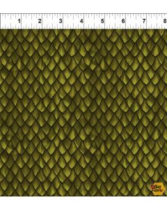 Dragons - The Ancients: Scales Green -- In The Beginning Fabrics 6drg-3 - 1 yard 31" remaining