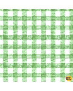 The Very Hungry Caterpillar Picnic: Green Gingham - Andover Fabrics A-180-g