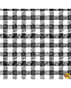 The Very Hungry Caterpillar Picnic: Black Gingham - Andover Fabrics A-180-k