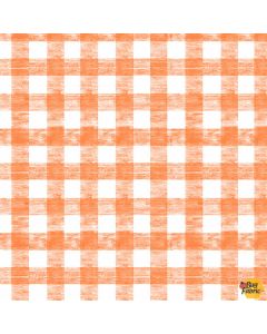 The Very Hungry Caterpillar Picnic: Orange Gingham - Andover Fabrics A-180-o