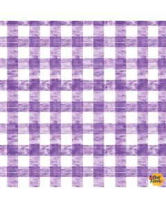 The Very Hungry Caterpillar Picnic: Purple Gingham - Andover Fabrics A-180-p
