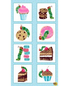 Eric Carle: Bake Shop Panel Blue (2/3 yard) -- Andover Fabrics a-757-b