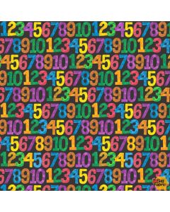 The Very Hungry Caterpillar: Black Numbers - Andover Fabrics A-8239-k