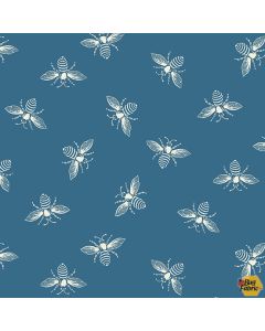 French Bee: Ocean Bees -- Andover Fabrics a-9084-t3 - 2 yards 11" remaining