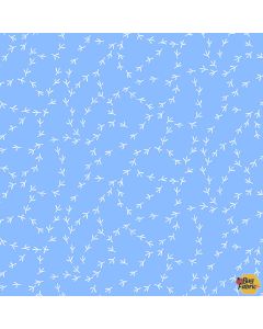 Chicken Tracks: Light Blue -- Andover a-9634-b1