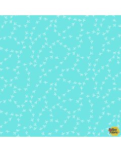 Chicken Tracks: Light Teal -- Andover a-9634-t1