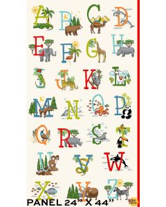 ABC: Alphabet Panel (2/3 yard)  -- Makower UK tp-2525-1