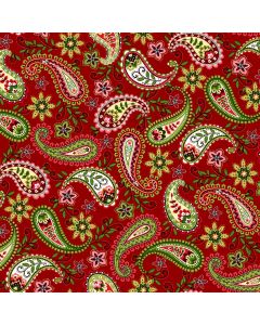 'Tis The Season: Paisley Red - Studio E Fabrics 7682-88 