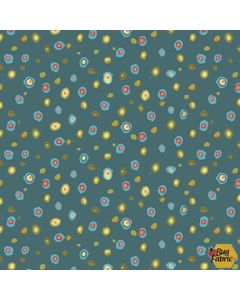 River Rhythms: Fish Skin Dot - Studio E Fabrics 7963-76 Dark Lake