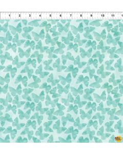 Butterfly Fantasy: Teal Butterflies - In The Beginning Fabric 7bf1