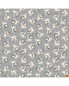 Moonlit Dreams: Tossed Lions Gray - Studio E Fabrics 8024-95