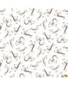 Moonlit Dreams: Tossed Giraffes Charcoal - Studio E Fabrics 8026-09