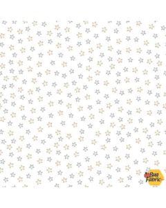Moonlit Dreams: Tossed Stars White - Studio E Fabrics 8031-09