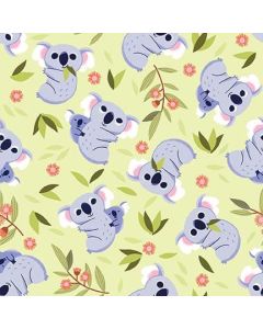 Aussie Oz-Born: Koalas Green - Studio E Fabrics 8085-60