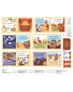Aussie Oz-Born: Pouch Rockers Book Panel (1 yard) - Studio E Fabrics 8097p-44