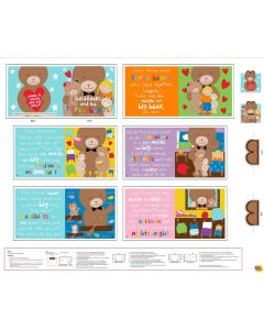 Huggable & Loveable Cloth Books 14: Goldilocks & Three Bears Book Panel (1 yard) - Studio E Fabrics 8181p-01 multi
