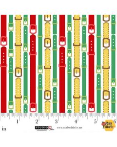 Merry Woof-Mas: Leash Stripe - Studio E Fabrics 8357-48 multi