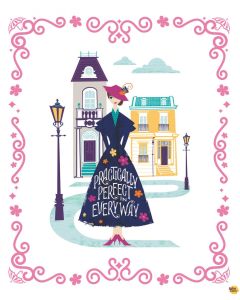 Mary Poppins: Disney Practically Perfect Panel (1 yard) -- Camelot Cottons 85460208p-1 