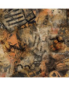 Scary Spice by Funny Girl: Paper Collage -- StudioE Fabrics 8825-48 butterscotch 