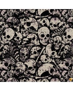Scary Spice by Funny Girl: Dem Bones -- StudioE Fabrics 8829-19 mist 