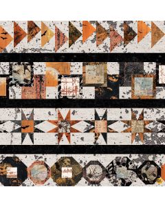 Scary Spice by Funny Girl: Quilt Block Border -- StudioE Fabrics 8831-34 sepia