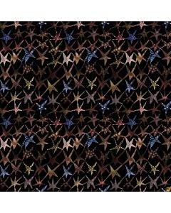 Galaxies: Stars Black -- Figo Fabrics 90573-99