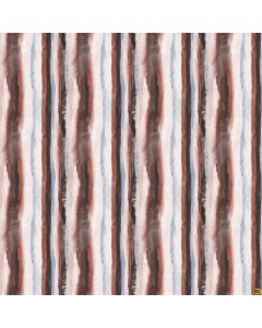 Galaxies: Planet Stripe Cream Multi -- Figo Fabrics 90574-12