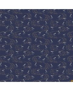 Galaxies: Telescopes Navy -- Figo Fabrics 90579-48