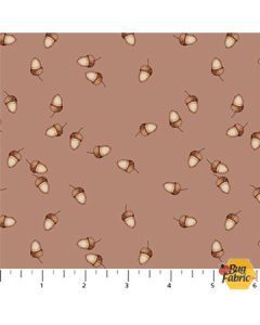 Charmwood: Acorns Caramel - Figo Fabrics 90985-32