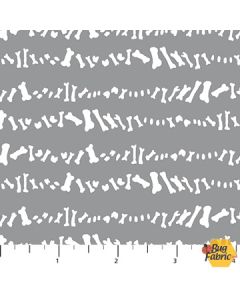 Fossil Folks: Dinosaur Bones - Figo Fabrics 91012-94 gray