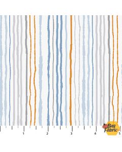 Fossil Folks: Stripe Multi - Figo Fabrics 91015-10 white