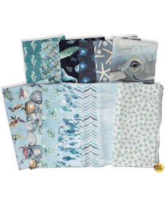 A Drop in the Ocean: FQ Bundle (12 FQ's + 1 panel) - Studio E Fabrics adropFQ 