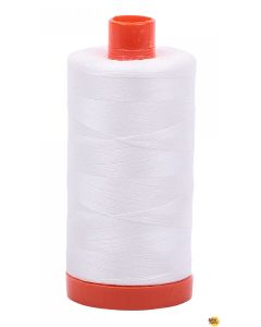Mako Cotton Thread Solid 50wt 1422yds Natural White -- Aurifil A1050-2021