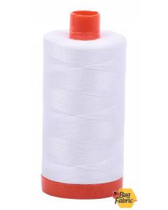 Mako Cotton Thread Solid 50wt 1422yds White -- Aurifil A1050-2024
