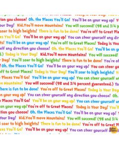 A Little Dr. Seuss: Words White -- Robert Kaufman Fabrics ade-20824-1 white