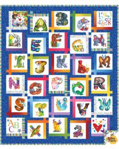 Amazing Alphabet: Dancing Corners Quilt Kit - Clothworks amazingdancing