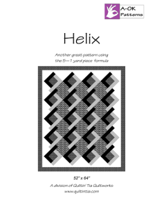 Pattern: Helix Quilt Pattern -- A-OK Patterns aok-helix - 1 remaining