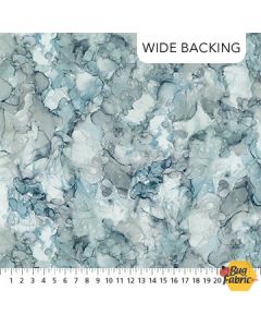 City Harbor: Marbled Light Blue (108" wide back) - Northcott Fabrics B27581-42