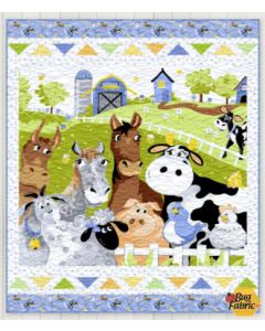 Barnyard Blues: Moo Crew Quilt Kit -- Susy Bee Fabrics barnyardmoocrew