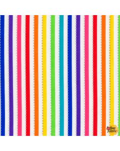 Becolorful Magic Stripe: White -- Anthology Fabrics bc28q-14 - 1 yard 13" remaining